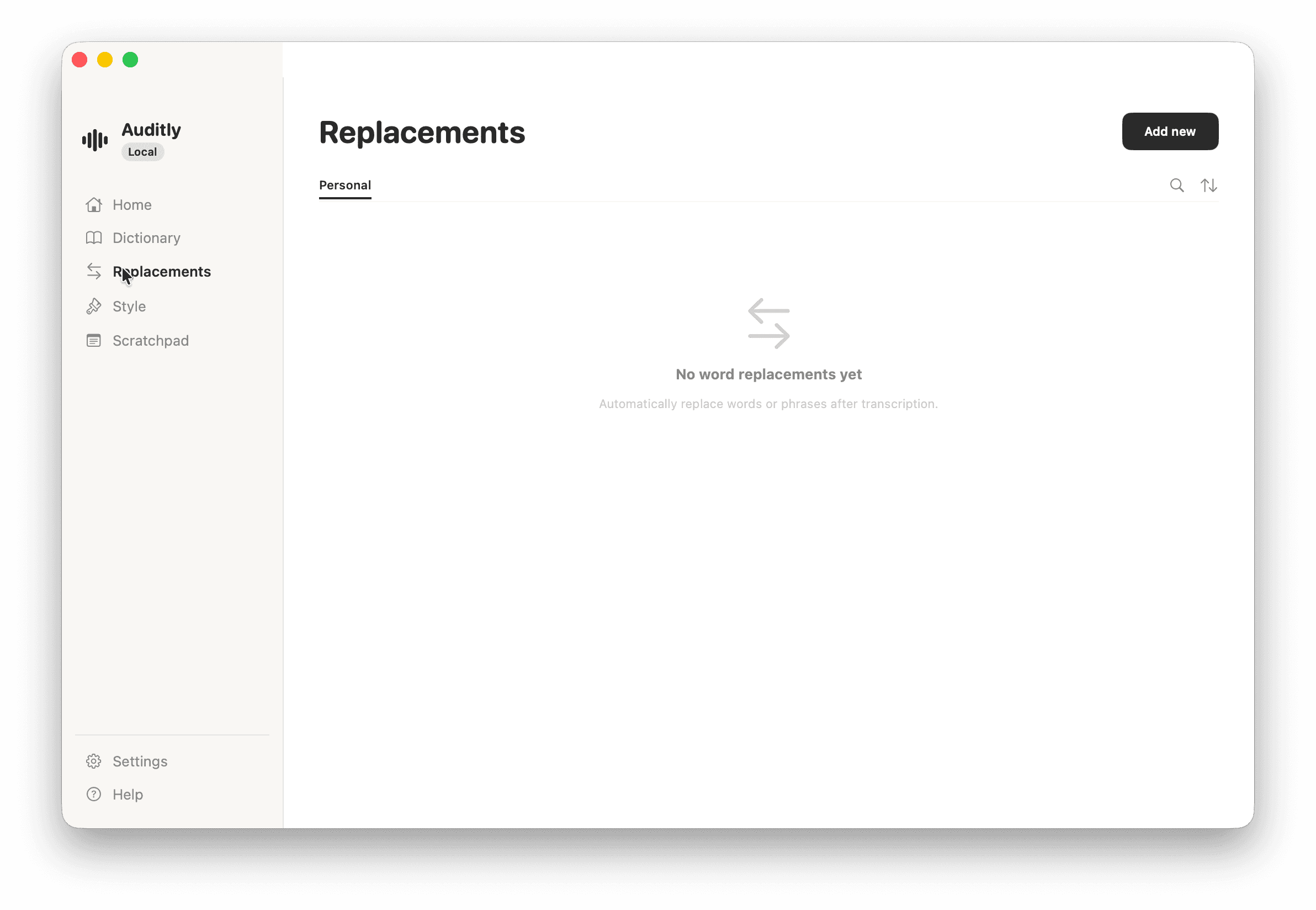 Proxima Voice replacements view